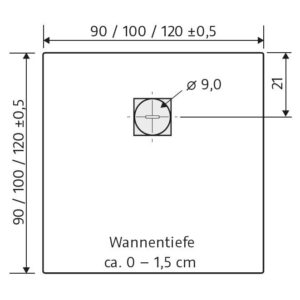 HSK Marmor-Polymer Duschwanne Steinoptik (Quadrat)